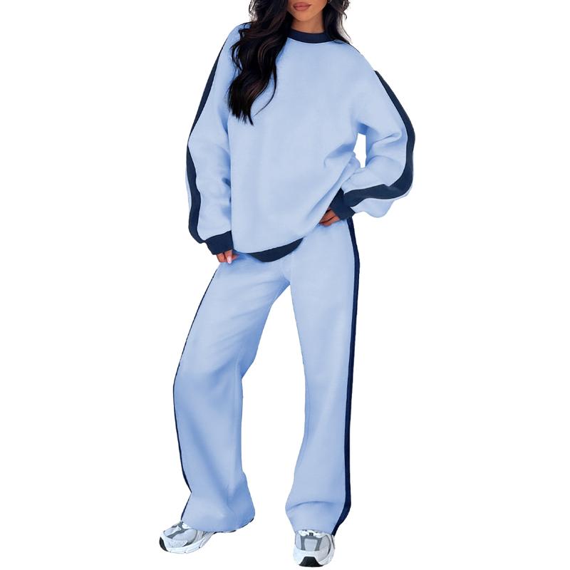 Andrina | Ribbed Crew Neck Sweat Set for Women