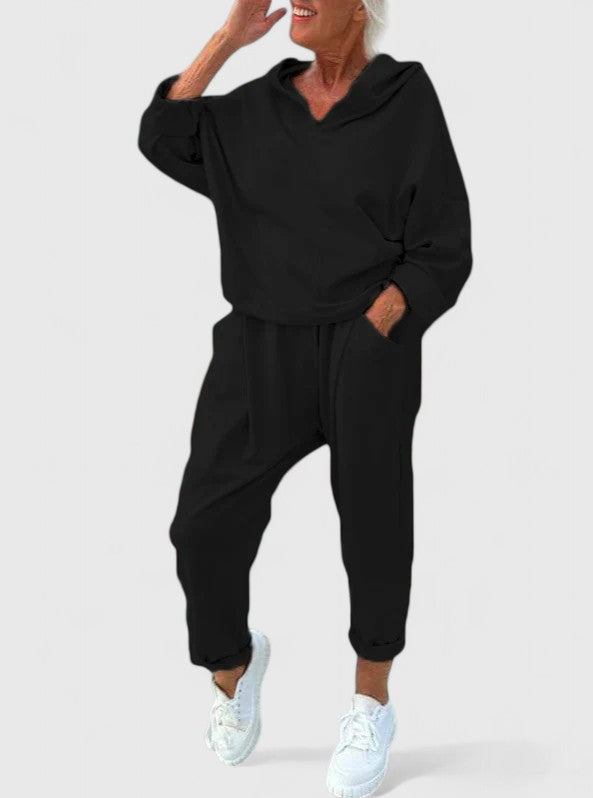 Rhiannon | Hooded Sweat Set with Kangaroo Pocket for Women
