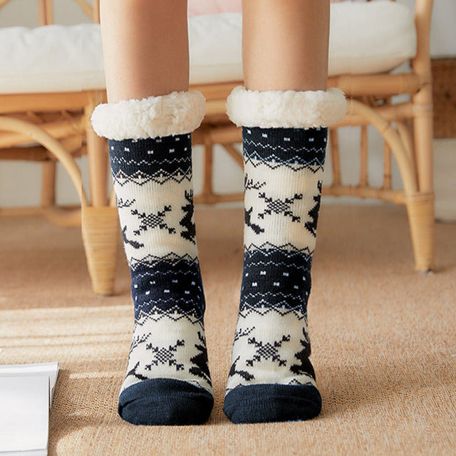 Rensje | Cozy Christmas Sock Crew Socks with Non-Slip Sole