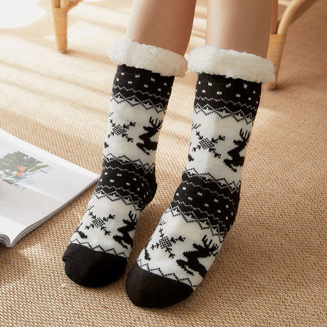 Rensje | Cozy Christmas Sock Crew Socks with Non-Slip Sole