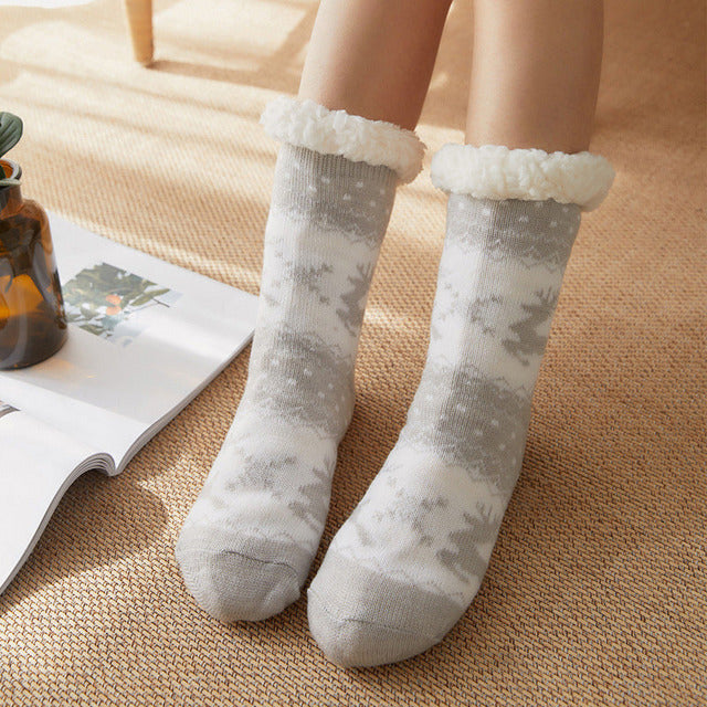 Rensje | Cozy Christmas Sock Crew Socks with Non-Slip Sole
