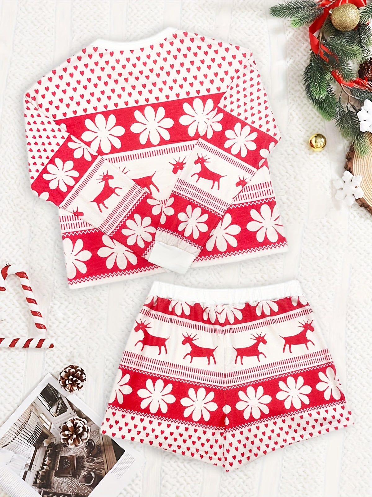 Isgard | Fair Isle Reindeer Pajamas Set for Women