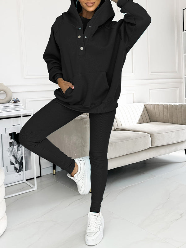 Trientje | Ribbed Three-Piece Sweat Set for Women