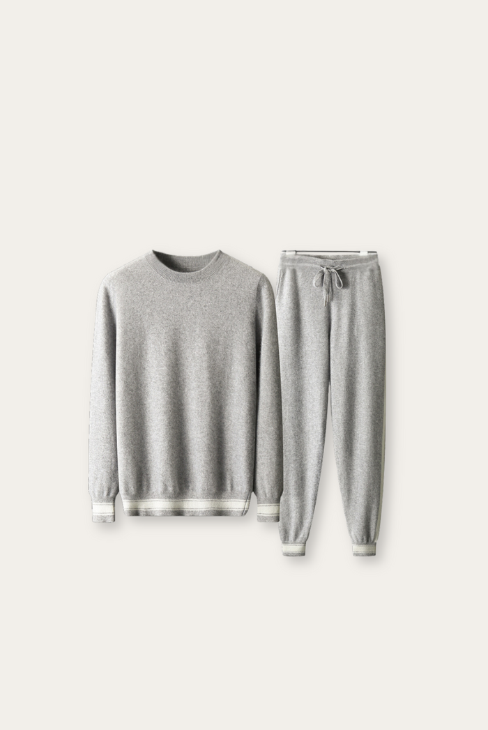 Maya | Crew Neck Sweat Set with Ribbed Cuffs for Women