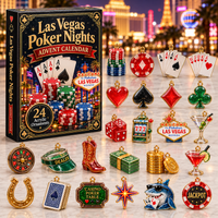 Las Vegas Poker Advent Calendar Christmas Gift Ornaments