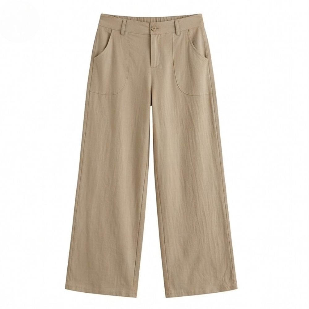 Toril | High-Waisted Wide Leg Pants with Front Pockets for Women