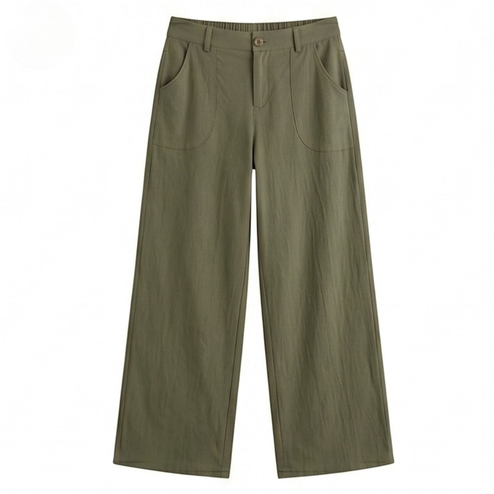 Toril | High-Waisted Wide Leg Pants with Front Pockets for Women