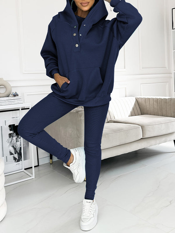 Trientje | Ribbed Three-Piece Sweat Set for Women