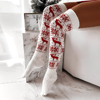 Alette | Christmas Sock with Reindeer and Snowflake Print