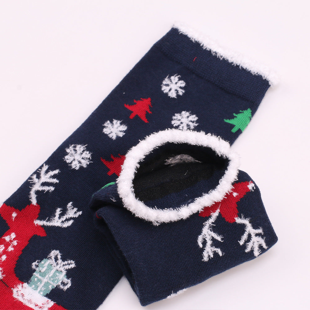 Domitille | Christmas Sock Plush Mid-Calf Socks for Women