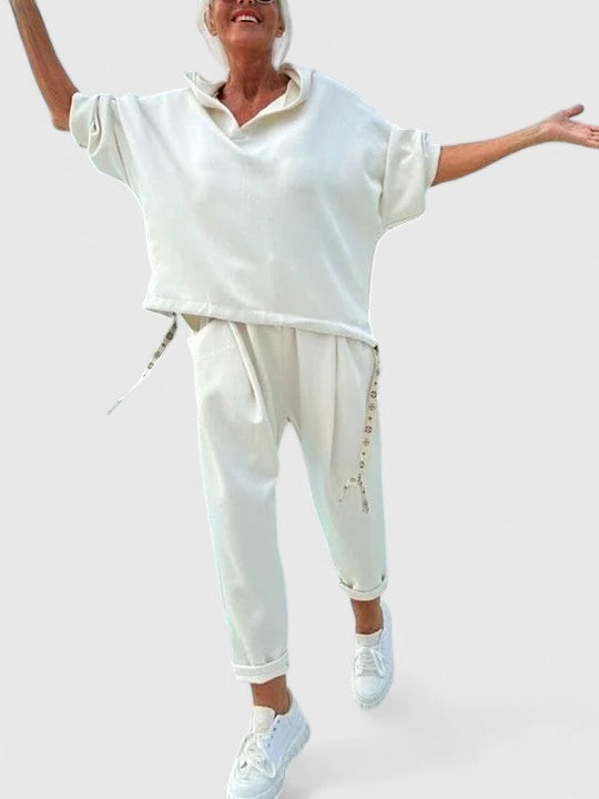 Rhiannon | Hooded Sweat Set with Kangaroo Pocket for Women