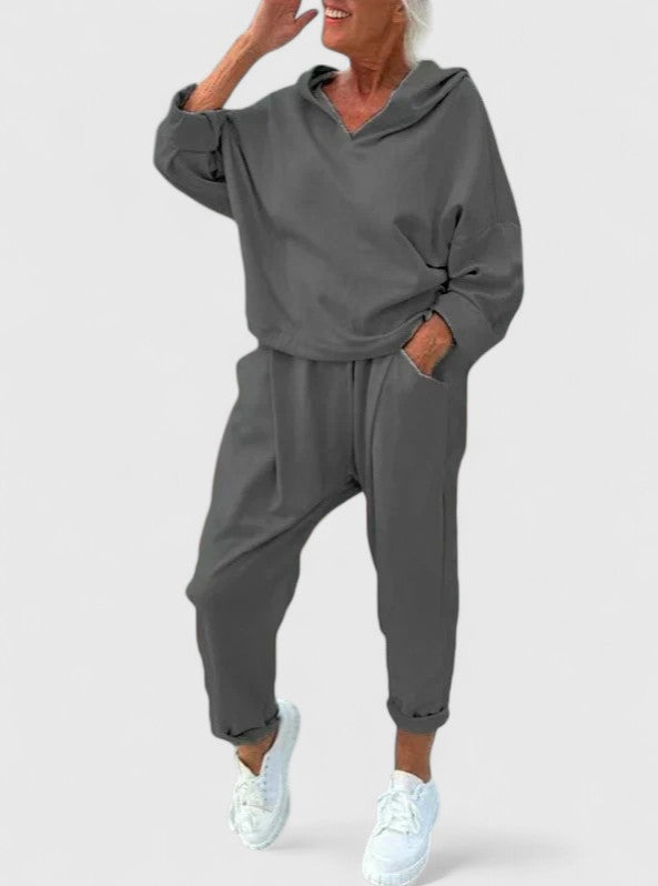 Rhiannon | Hooded Sweat Set with Kangaroo Pocket for Women