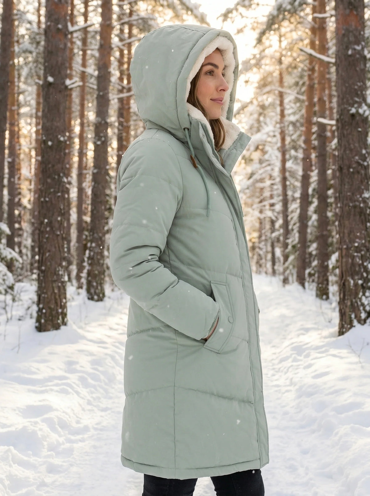 Valentina | Hooded Quilted Puffer Jacket with Drawstring Waist