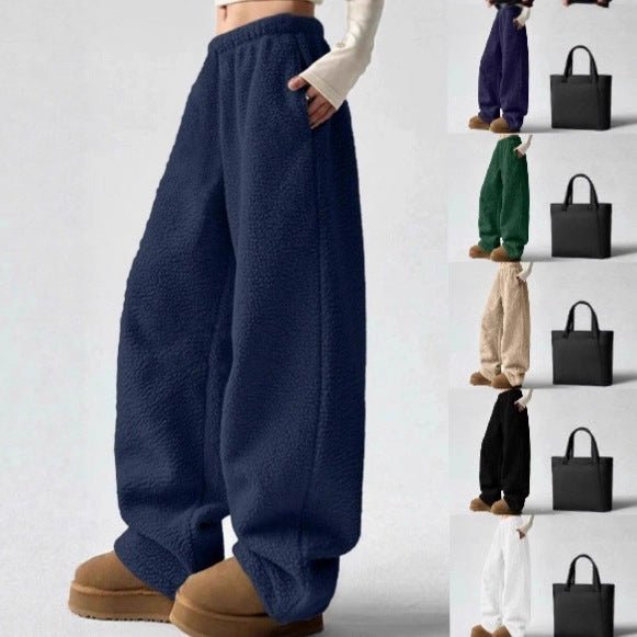 Aase | Textured Wide-Leg Fleece Pants for Women