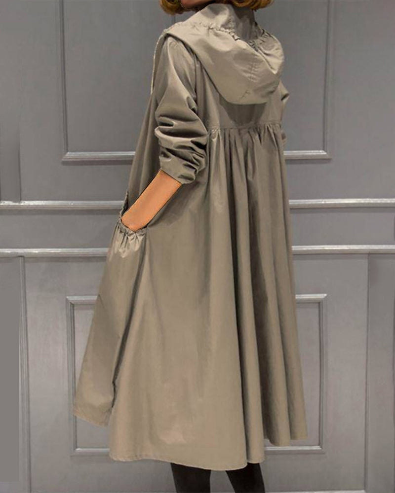 Adrienne | Trench Coat Women Love in a Pleated Longline Fit