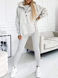 Trientje | Ribbed Three-Piece Sweat Set for Women