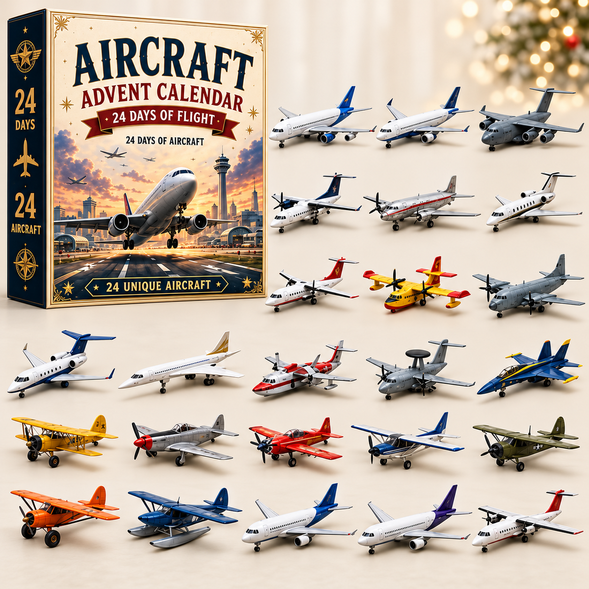 Aircraft Advent Calendar Christmas Gift Box 24 Days