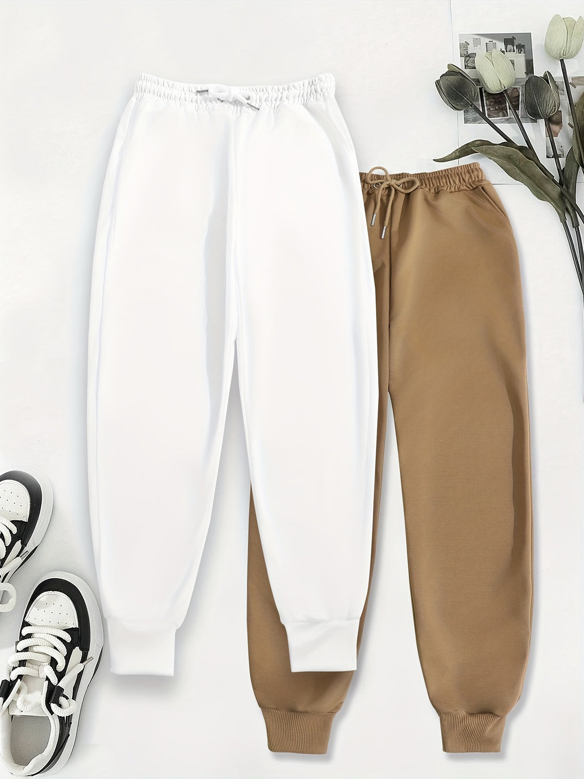 Ellen | Two-Pack Drawstring Jogger Sweatpants for Women