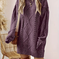 Undine | Oversized Cable Knit Sweater Dress for Women