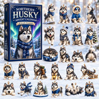 Northern Husky Advent Calendar Christmas Gift Ornaments