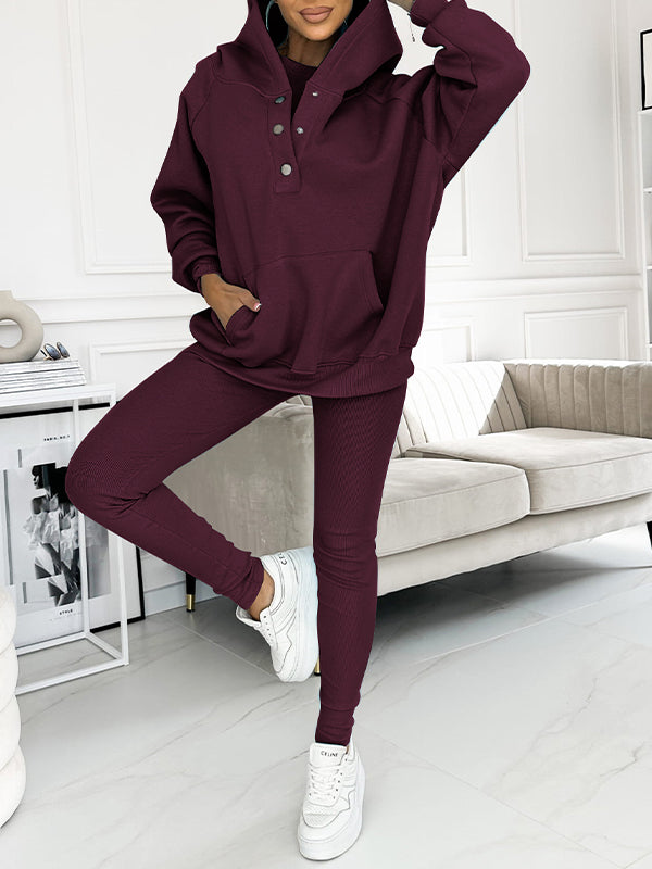Trientje | Ribbed Three-Piece Sweat Set for Women