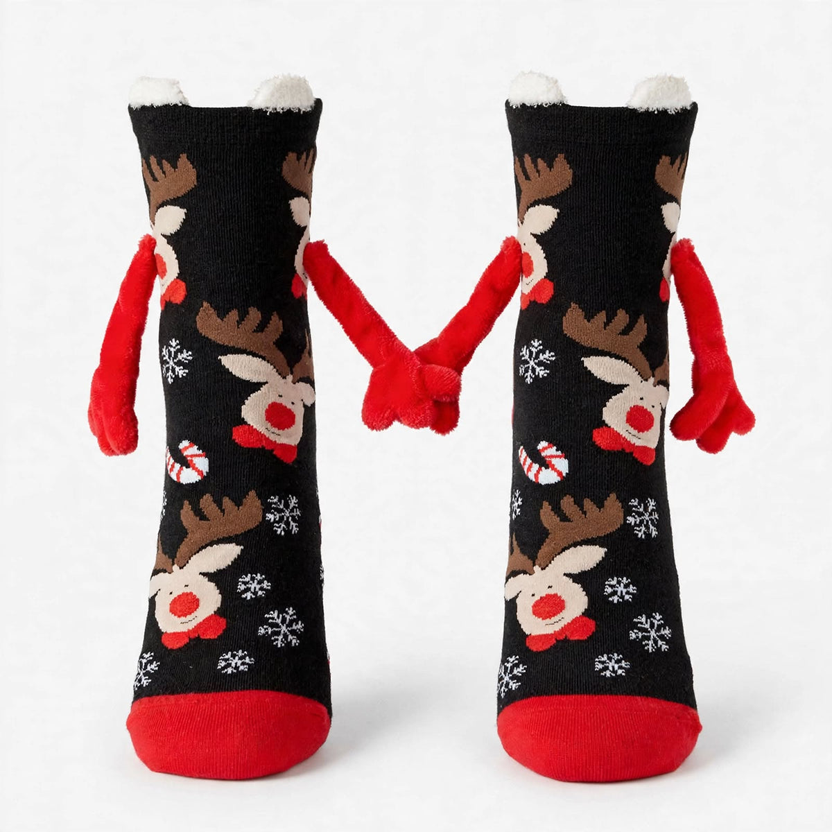 Aisha | Christmas Sock Set with Magnetic Hand-Holding Santa
