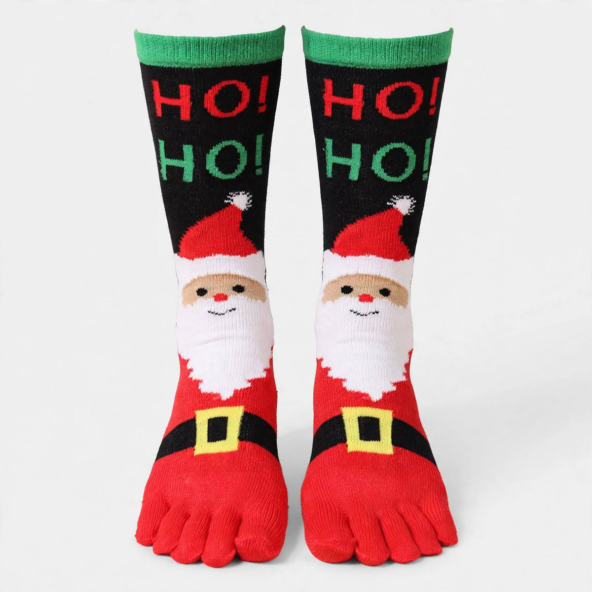 Noelle | Christmas Sock Five-Toe Design with Contrast Cuff