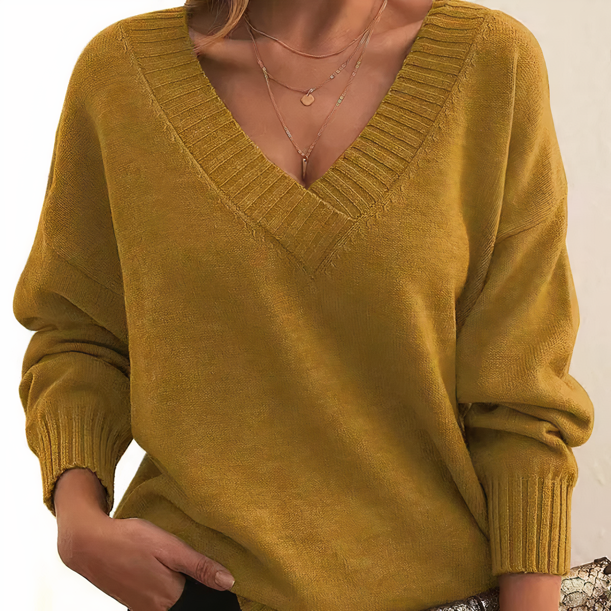 Marigold | Ribbed Turtleneck Knitted Sweater for Women