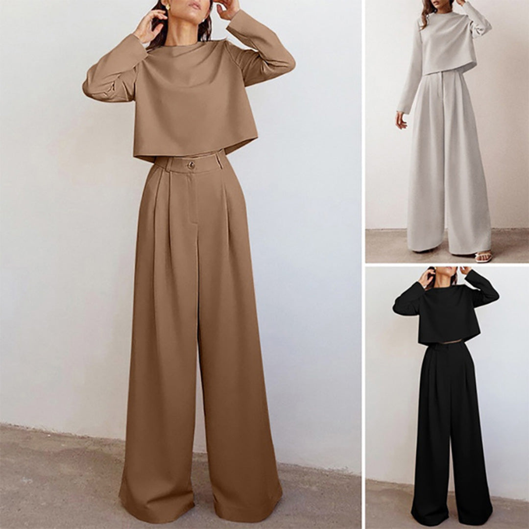 Margrete | Flutter Sleeve Palazzo Pants Set for Women