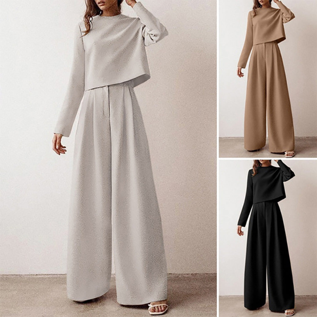 Margrete | Flutter Sleeve Palazzo Pants Set for Women