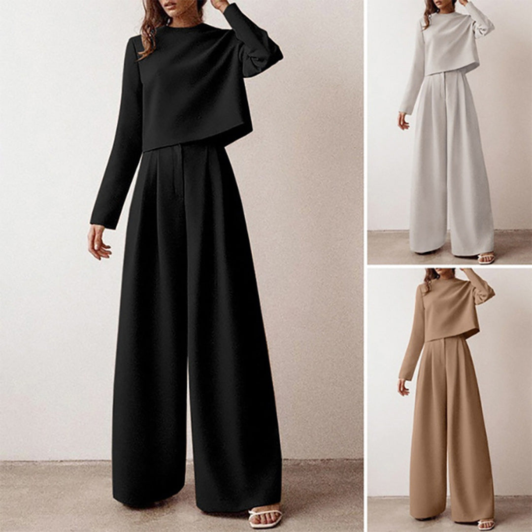 Margrete | Flutter Sleeve Palazzo Pants Set for Women