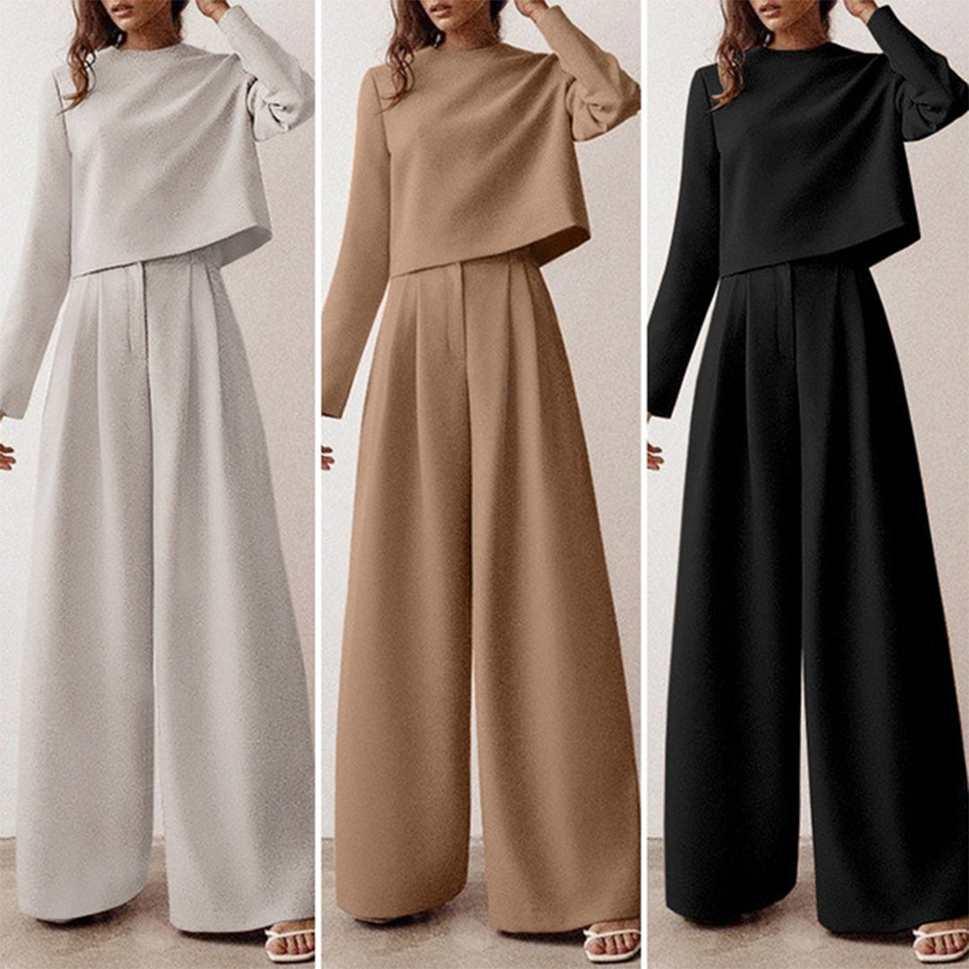 Margrete | Flutter Sleeve Palazzo Pants Set for Women