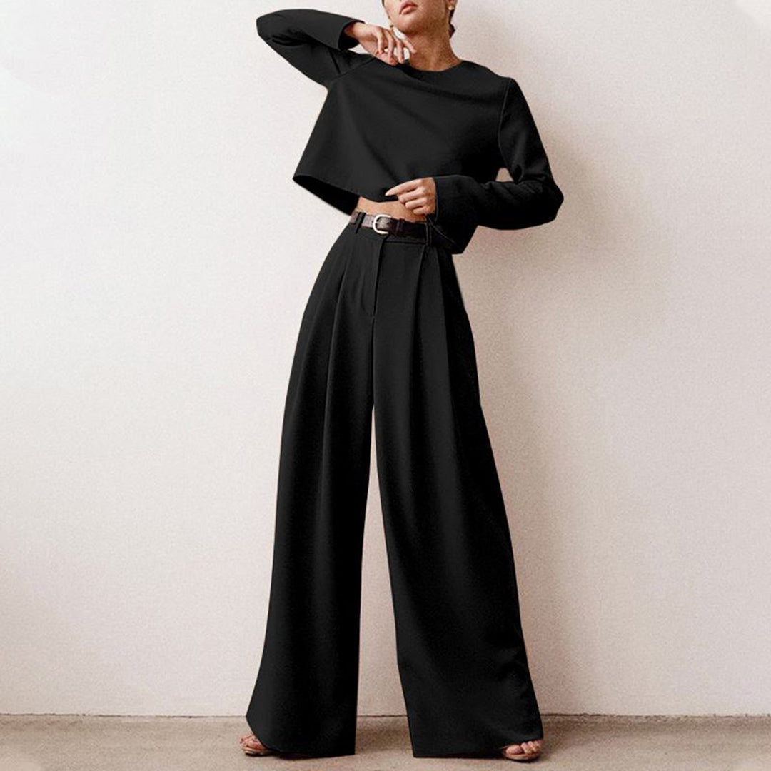 Margrete | Flutter Sleeve Palazzo Pants Set for Women