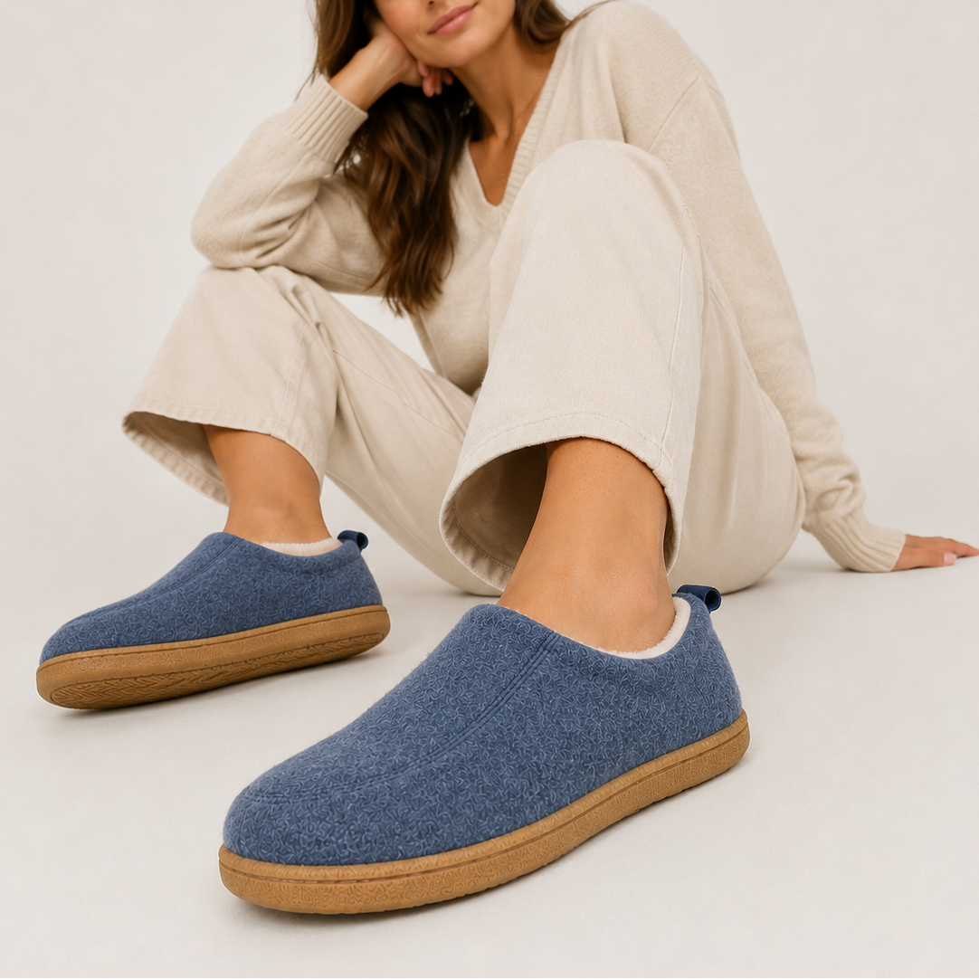 Reagan | slipper Christmas gift Faux Fur Trim House Shoes