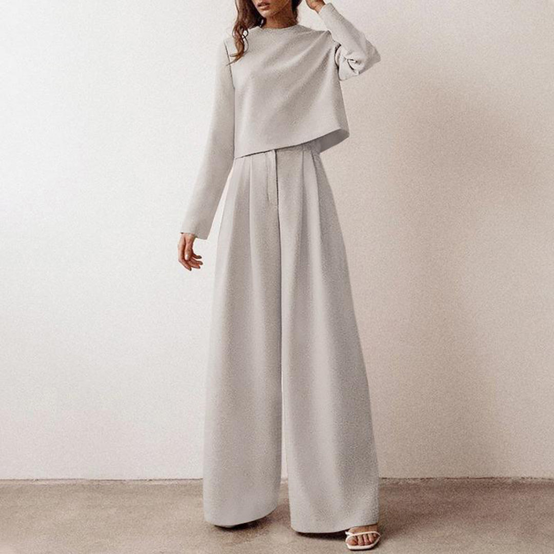 Margrete | Flutter Sleeve Palazzo Pants Set for Women