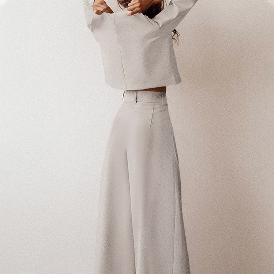 Margrete | Flutter Sleeve Palazzo Pants Set for Women