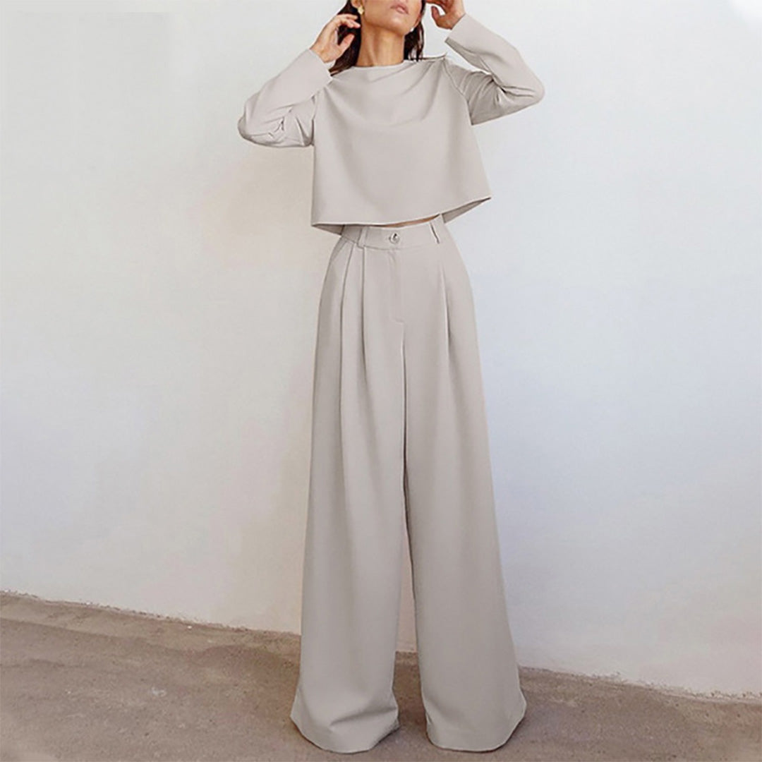 Margrete | Flutter Sleeve Palazzo Pants Set for Women