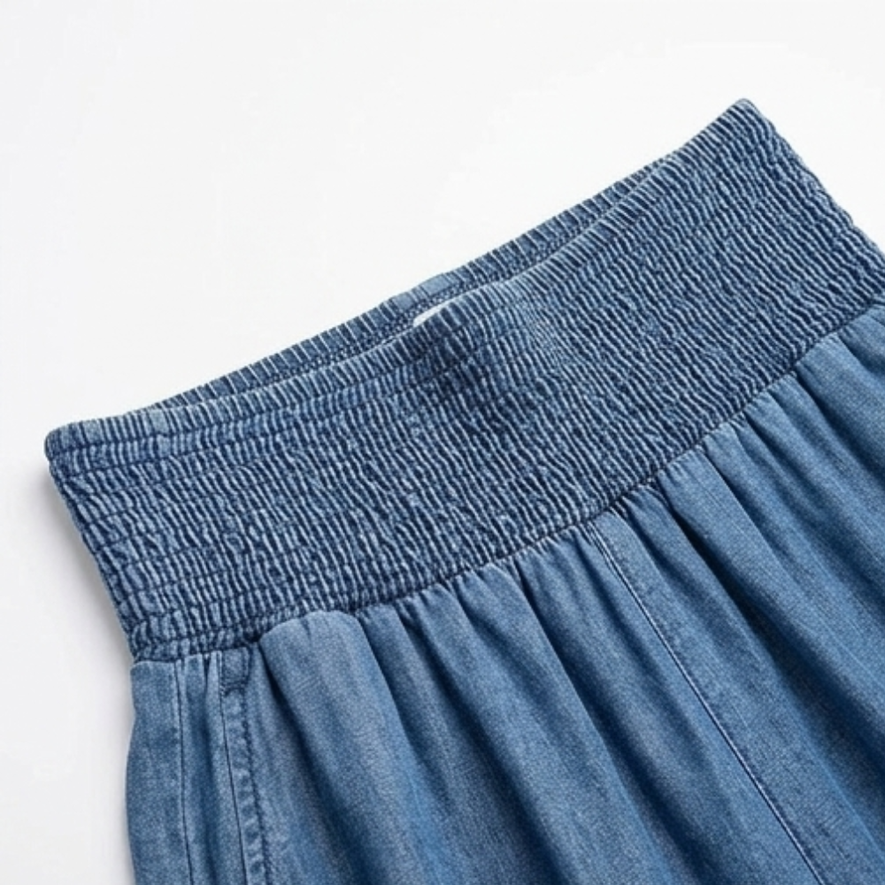 Dalinor | Smocked Waist Wide Leg Palazzo Pants for Women