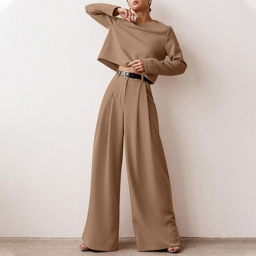 Margrete | Flutter Sleeve Palazzo Pants Set for Women