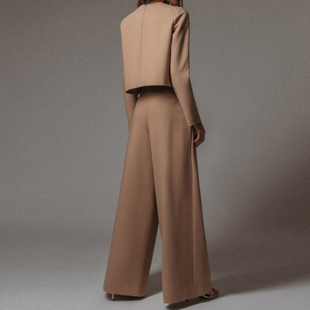Margrete | Flutter Sleeve Palazzo Pants Set for Women