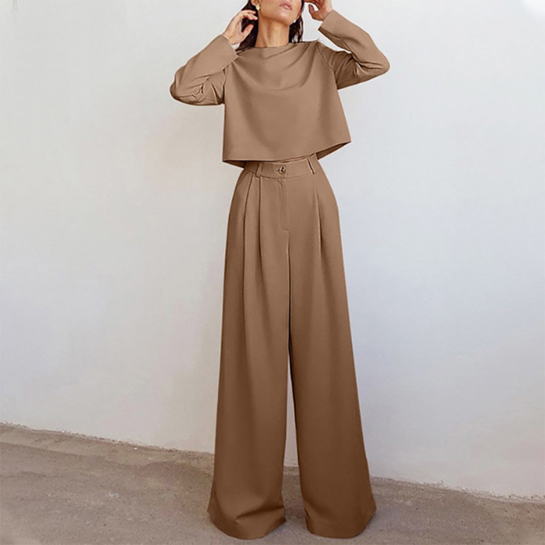 Margrete | Flutter Sleeve Palazzo Pants Set for Women