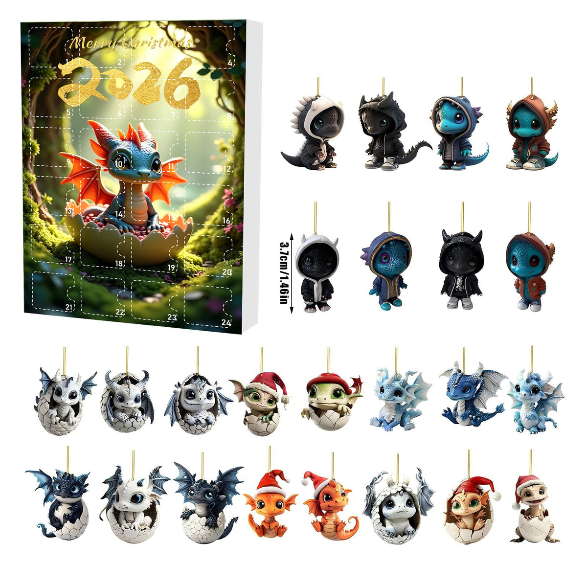 Christine | Advent calendar christmas gift Dragon Pendant Set
