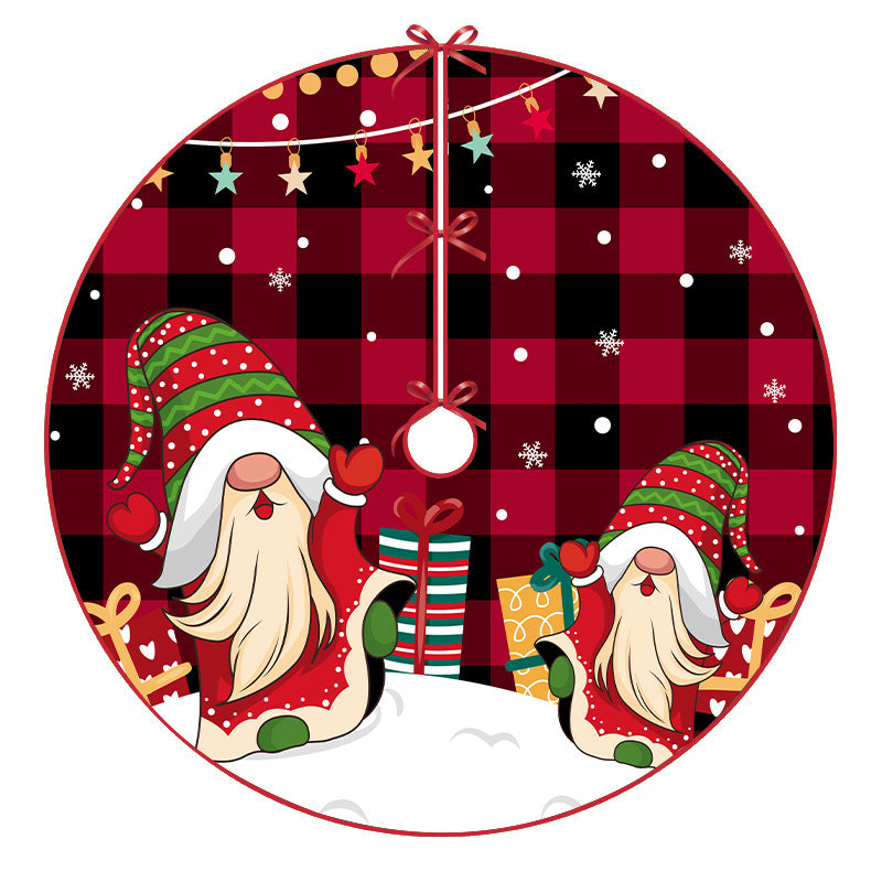 Holly | Swirl Striped Christmas Tree Skirt with Starry Print