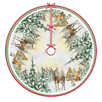 Woodland Deer Print Christmas Tree Skirt