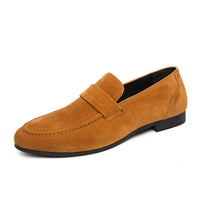 Adrian | Suede-Effect Penny Loafers with Apron Seam for Men