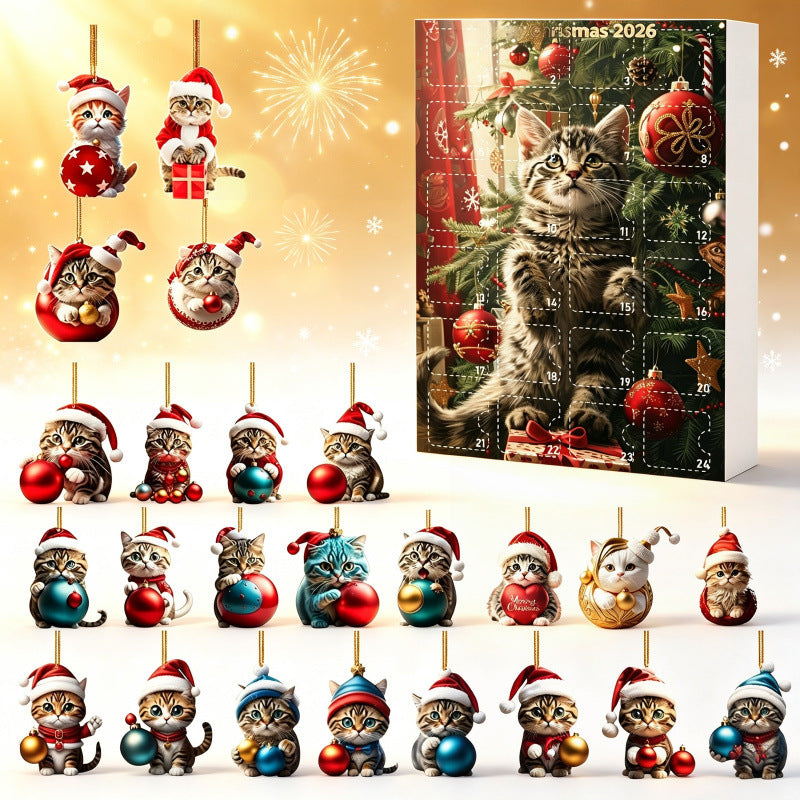 Augustine | 24-Day Cat Ornament Advent Calendar Christmas Gift Box
