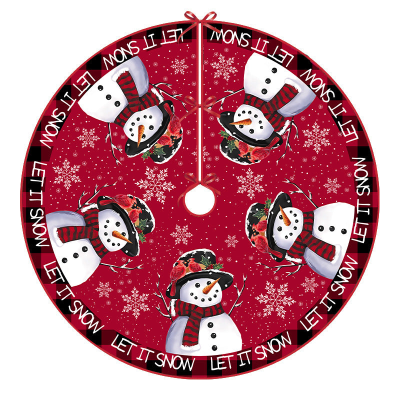 Holly | Swirl Striped Christmas Tree Skirt with Starry Print