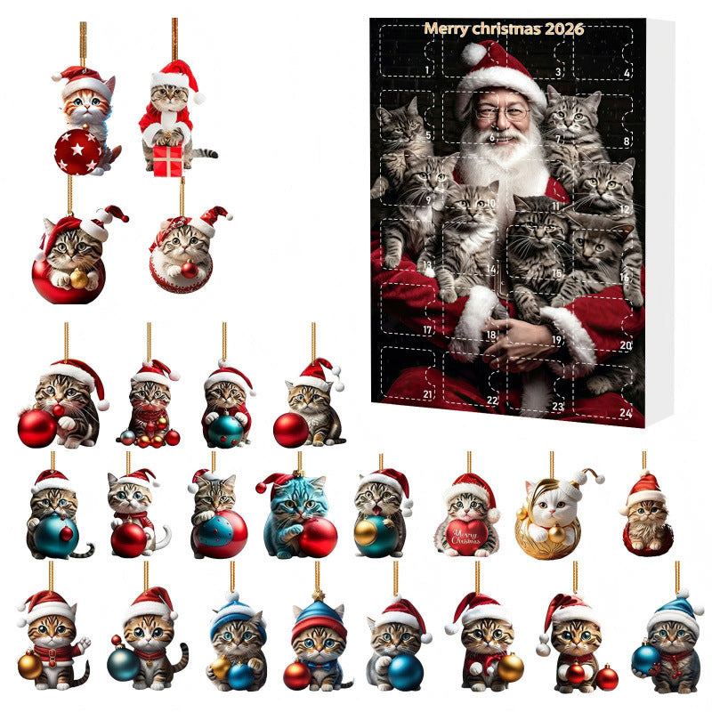 Augustine | 24-Day Cat Ornament Advent Calendar Christmas Gift Box
