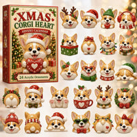 Advent Calendar Christmas Gift Corgi Ornament Set