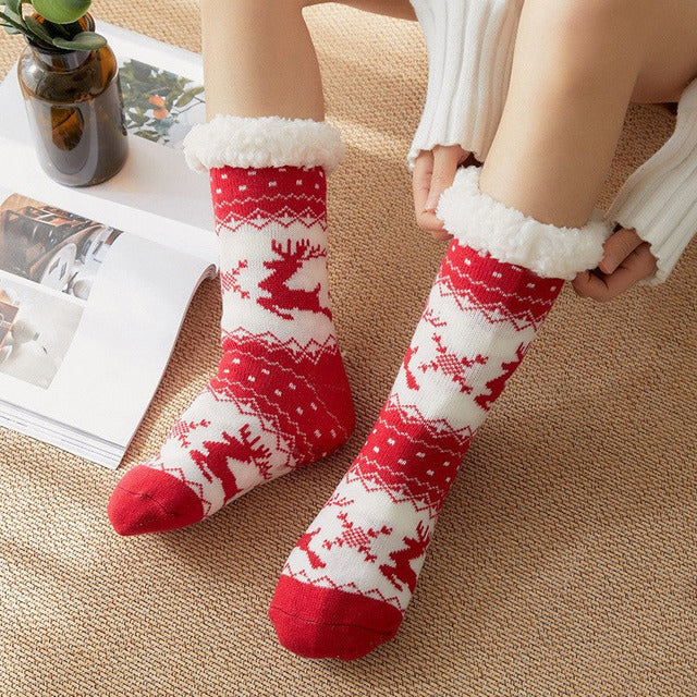 Rensje | Cozy Christmas Sock Crew Socks with Non-Slip Sole